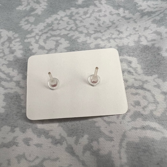 Metal-free Rose Earrings, Plastic Post Studs, Allergy Free Hypoallergenic - Picture 3 of 3